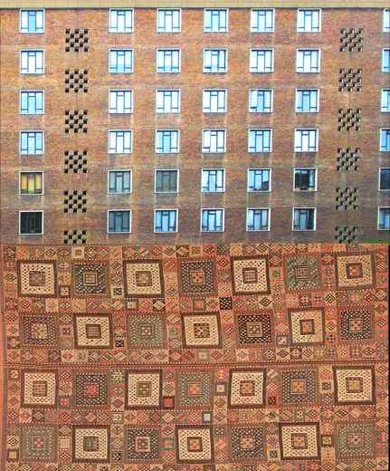Photo 4: Interior · Lubetkin explained that this kind of Caucasian kilim inspired his chequerboard facade