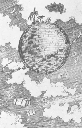 Photo 5: Detail · Illustration of The Brick Moon , a short story written by Edward Everett Hale 