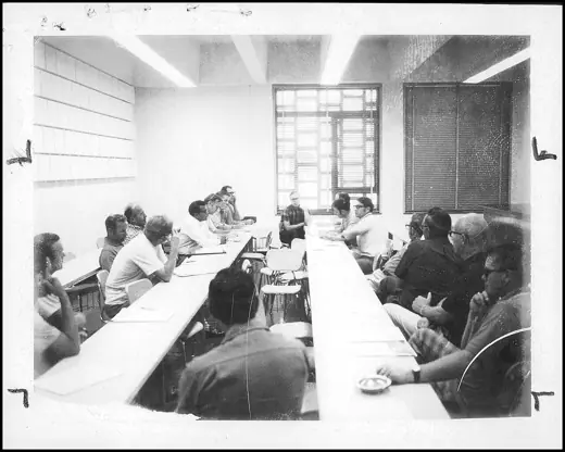 Photo 5: Interior · Dividing into discussion groups at the 2nd Annual Leadership Conference