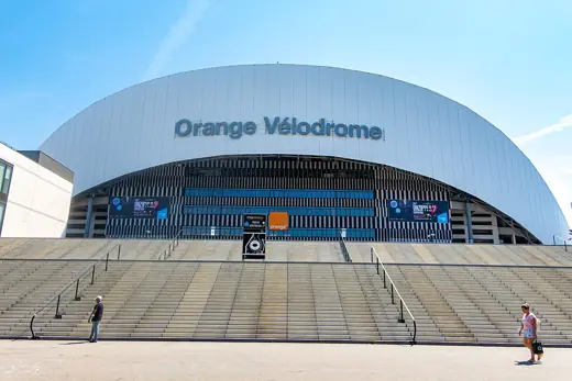 Photo 2: Detail · Exterior of Stade Vélodrome in July 2021