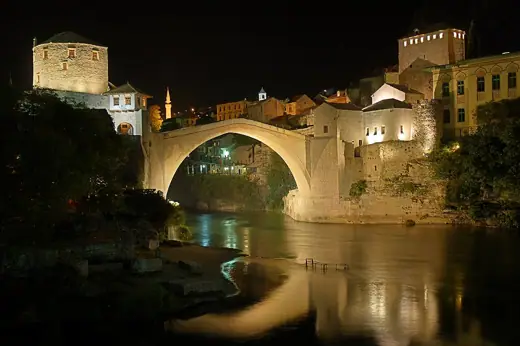 Photo 6: Context · The Old Bridge ( Stari Most ) after sunset