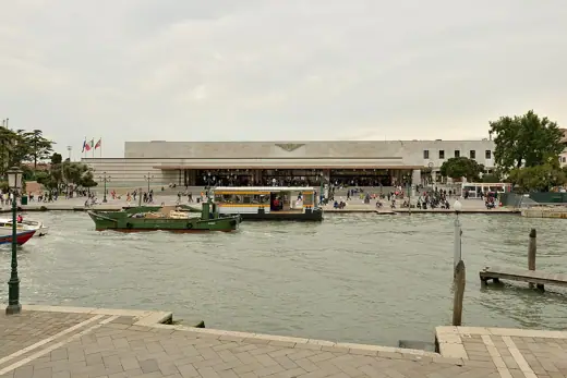 Photo 3: Exterior · Vaporetto on the Canal Grande and the Santa Lucia station in Venice 