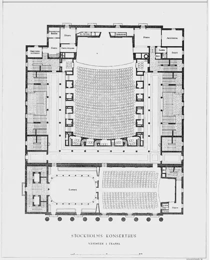 Photo 7: Plan · Konserthuset plan våning 1 trappa