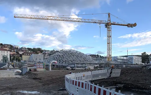 Photo 3: Exterior · Construction of Stuttgart 21 station in October 2024
