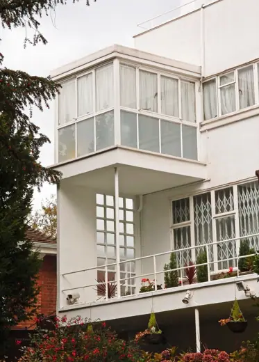 Photo 6: Detail · Detail, Sun House, Frognal Way, Hampstead Modernist house built in 1935/1936 to the designs of architect E