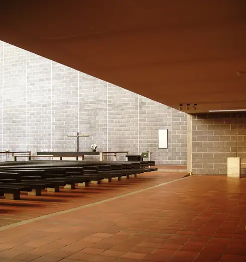 Photo 3: Interior · Ruusuvuori Tapiola Church, Espoo, interior, 1965