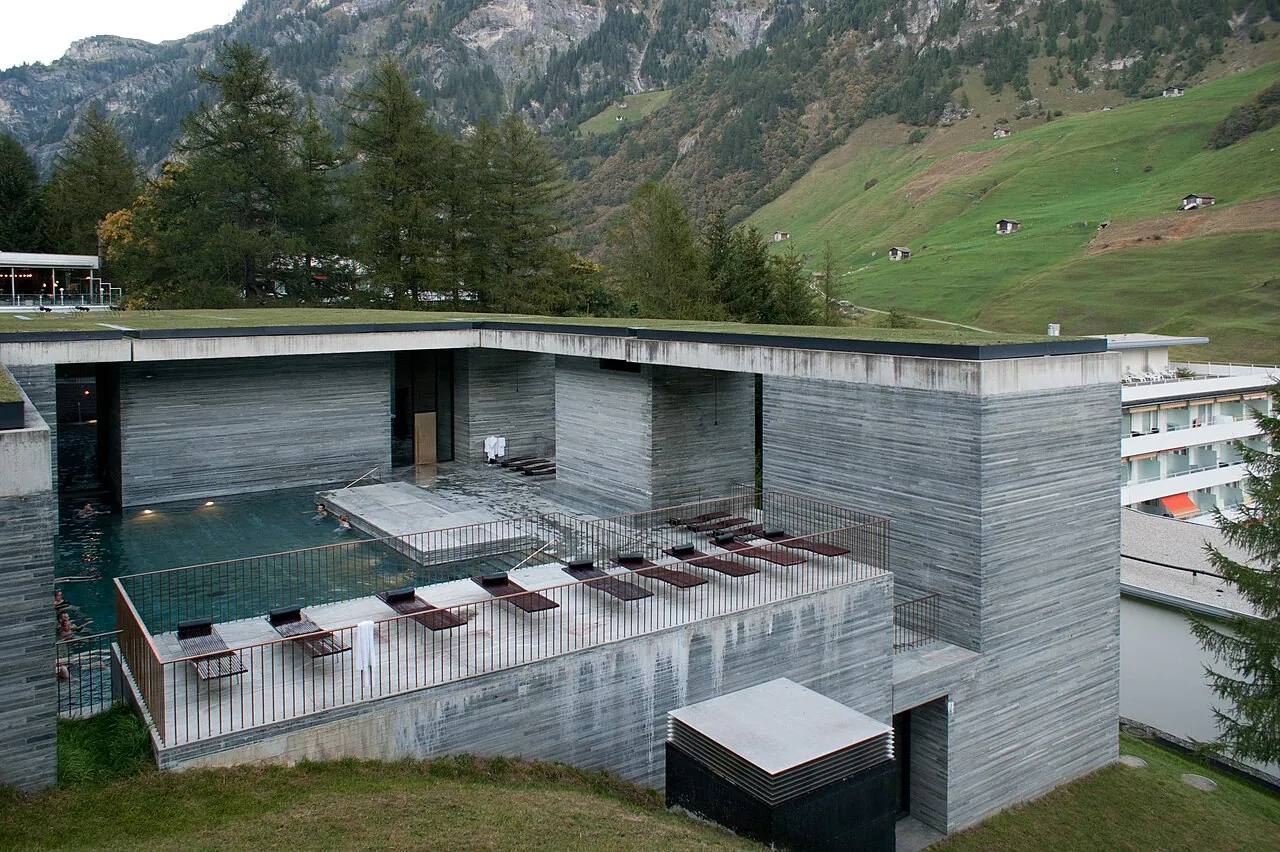 Therme Vals: Exterior · Kylpylä Sveitsin Valsissa