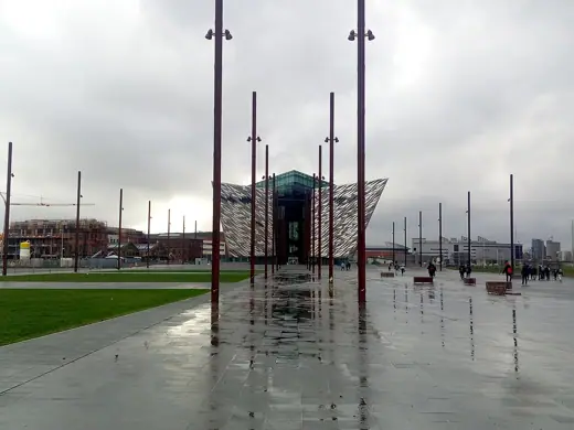 Photo 3: Interior · Titanic Belfast, the area in front of memorial hall is the shipbuilding place of RMS Titanic and RMS Olympic