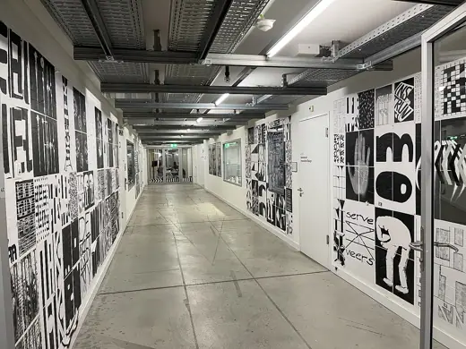 Photo 6: Interior · View of some corridor at art school ZHdK in Zurich, covered with student work