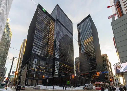 Photo 2: Exterior · The Toronto Dominion Centre in the Financial District, viewed from the corner of King and Bay