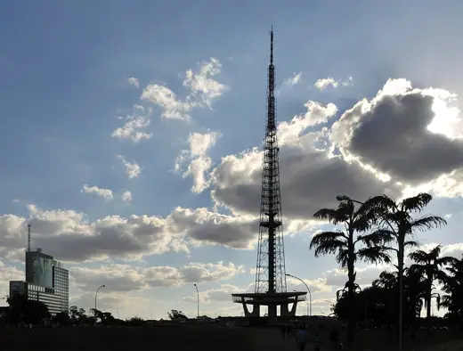 Photo 2: Exterior · Brasilia, capital of Brazil: the television tower, contre-jour shot