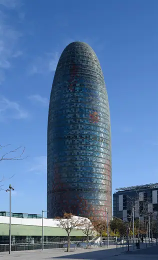 Photo 2: Exterior · The Agbar Tower (Torre Agbar) in Barcelona , Catalonia , Spain 