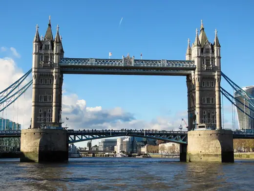 Photo 1: Exterior · Tower Bridge from the Pool of London on the River Thames in London England