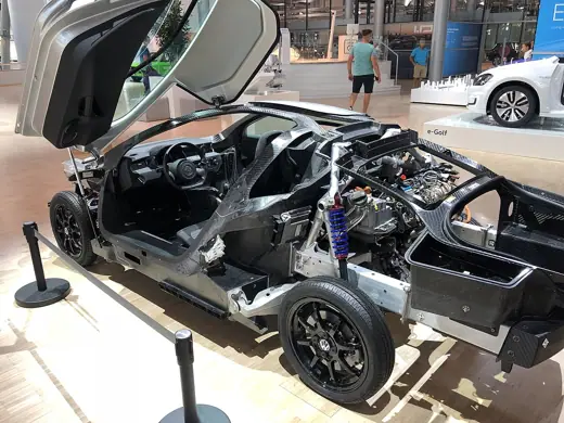 Photo 3: Exterior · Volkswagen XL1 naked at Dresden "Glass Factory", shot on 27 Aug 2018