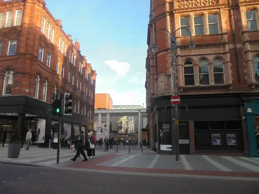 Photo 2: Exterior · Looking across Vicar Lane, to Victoria Gate, Leeds, West Yorkshire