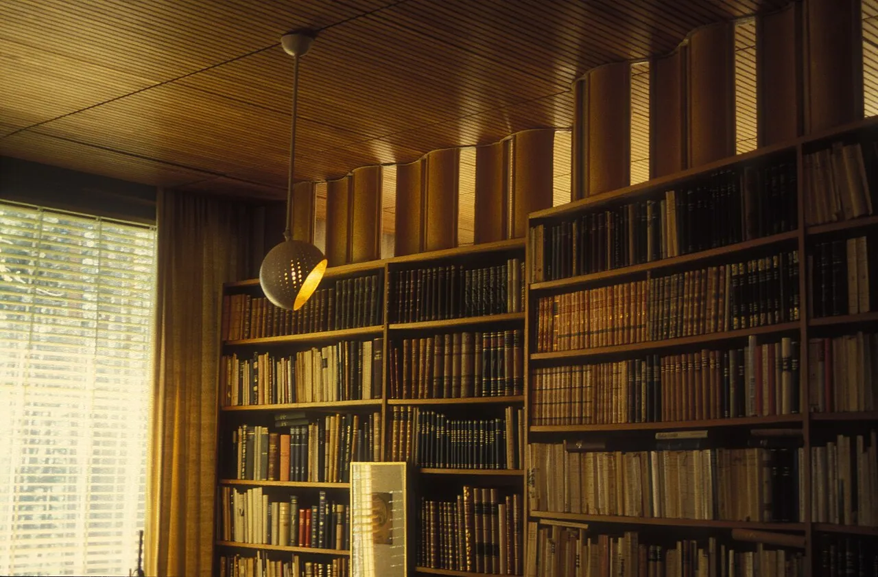 Villa Mairea: Interior · mairea bookshelves