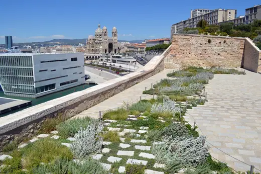 Photo 5: Context · View from the Mucem rooftop garden towards Cathédrale La Major, Marseille, 2015