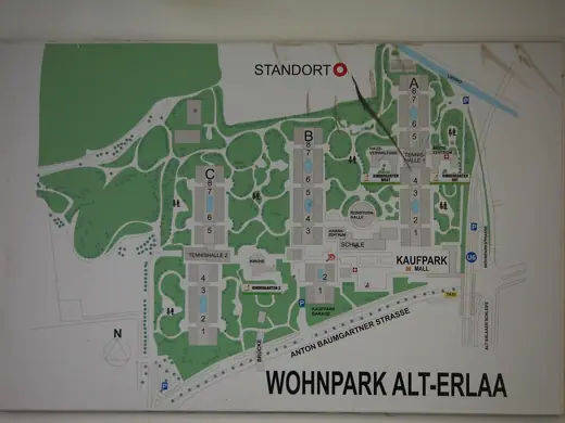 Photo 7: Plan · Wohnpark Alt-Erlaa , Übersichtsplan vorort