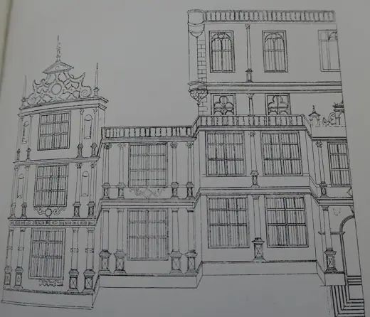 Photo 6: Elevation · Wollaton Hall, half-elevation by John Thorpe, Nottingham, England