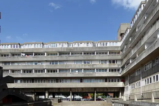 Photo 5: Interior · An internal north-facing view inside the courtyard of Wyndham Court in Southampton