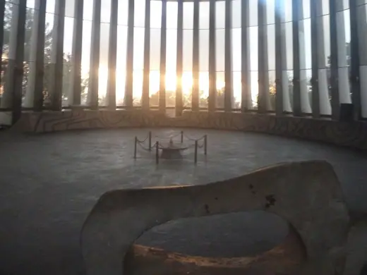 Photo 5: Interior · Israel inside Kennedy memorial at sunset