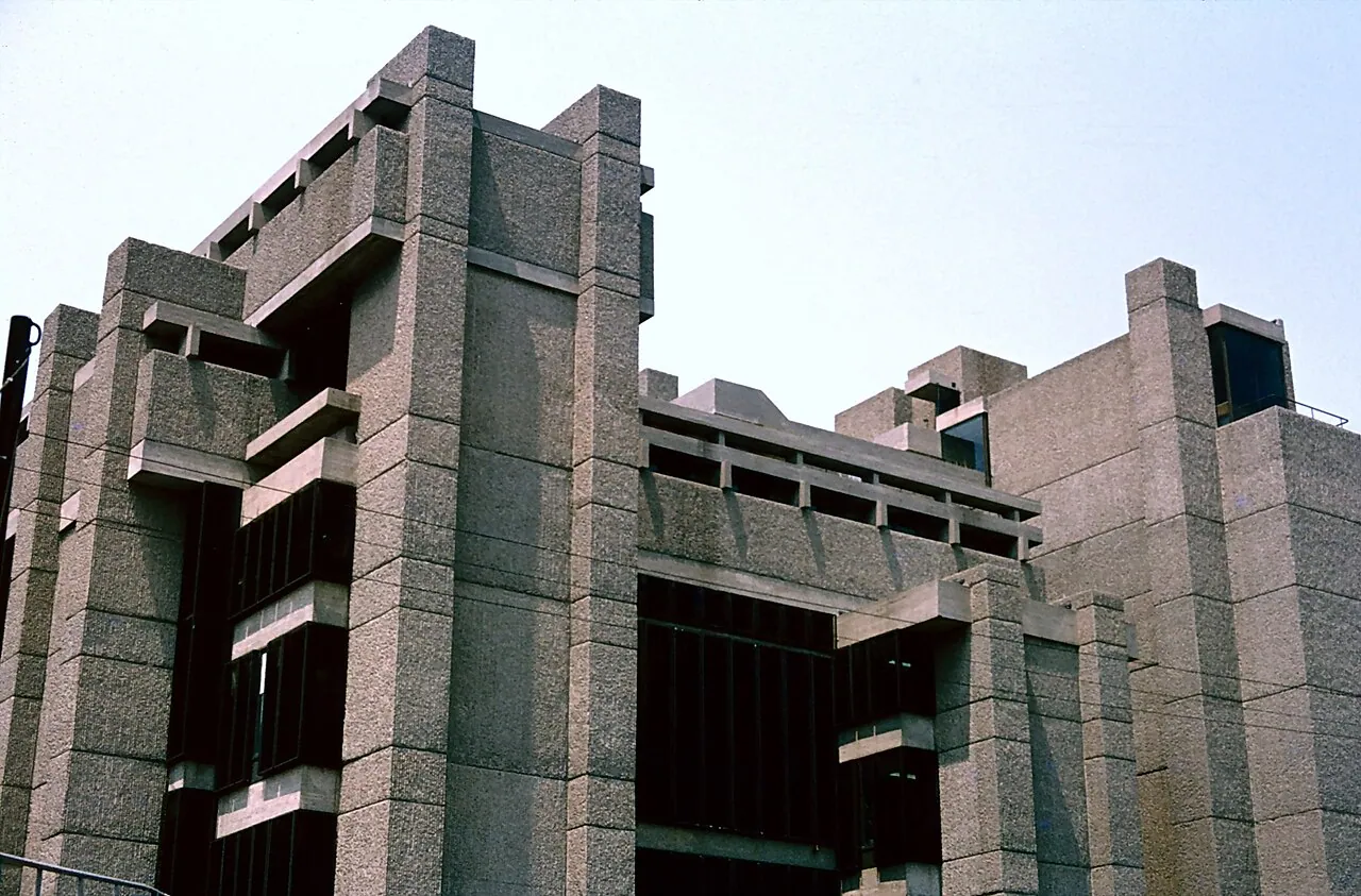 Yale Art and Architecture Building: Exterior · Yale Art and Architecture Building (later named Rudoph Hall) in New Haven, South