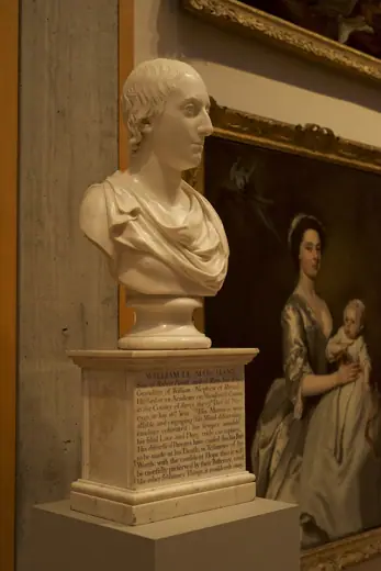 Photo 2: Exterior · William Le Marchant bust at the Yale Center for British Art