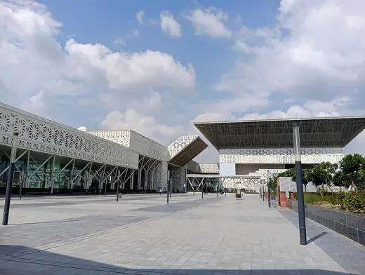 Photo 2: Interior · View of the Yashobhoomi - IICC (India International Convention Center) from outside of the Hall no