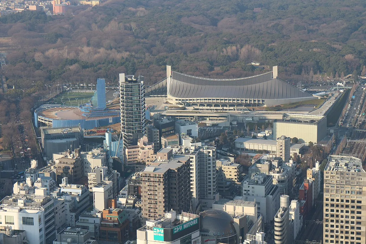 Yoyogi National Gymnasium: Context · Views from Shibuya Scramble Square