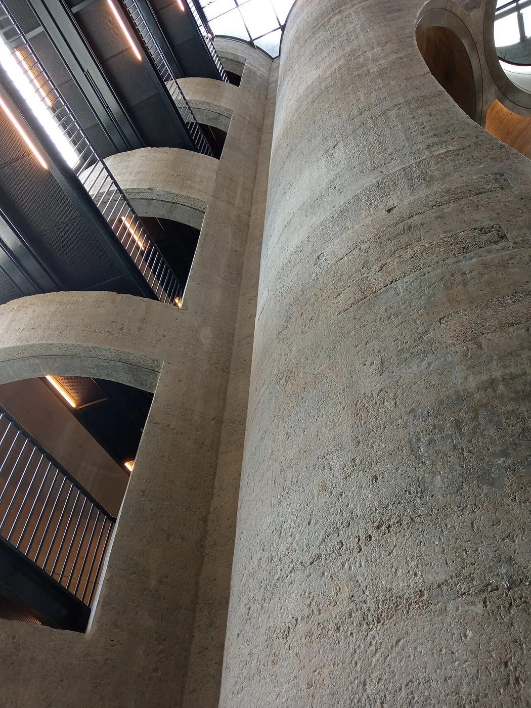 Zeitz MOCAA: Interior · Looking up at the corridors leading from the shafts of the Zeitz MOCAA - Museum of Contermporary Art Africa